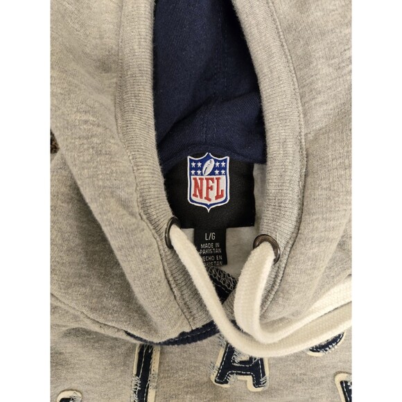 Dallas Cowboys NFL Team Apparel Hoodie Sleeveless Sweatshirt Gray (Men's Large) - Picture 4 of 7